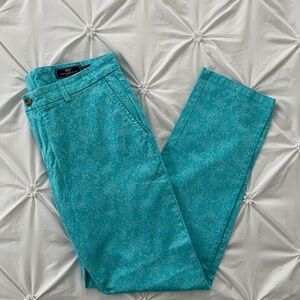 ✨️🐳NWOT Vineyard Vines Turquoise Turtle Breaker Pants 35 x 32